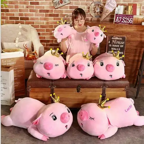 WYZHY Crown Pig Doll Pillow Plush Toy Sofa Decoration Send Friends and Children Gifts 40CM
WYZHY Crown Pig Doll Pillow Plush Toy Sofa Decoration Send Friends and Children Gifts 40CM