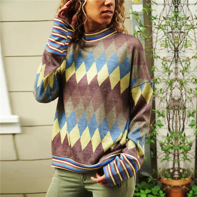 Women Blouses 2019 Fashion Geometric Print Long Sleeve Shirt Casual Loose Stand Collar Blouse Top Streetwear Women Tunic Blusas
Women Blouses 2019 Fashion Geometric Print Long Sleeve Shirt Casual Loose Stand Collar Blouse Top Streetwear Women Tunic Blusas