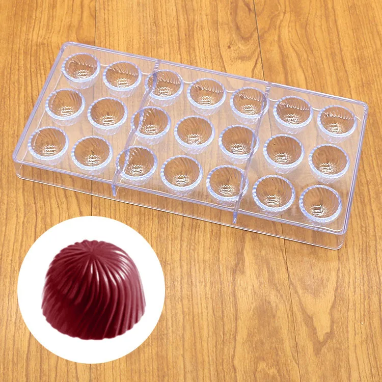 21 Even Thread Cylinder Polycarbonate Chocolate Mold Creative 3D Fondant Cake Candy Mold DIY Kitchen Baking Pastry Tools
21 Even Thread Cylinder Polycarbonate Chocolate Mold Creative 3D Fondant Cake Candy Mold DIY Kitchen Baking Pastry Tools
