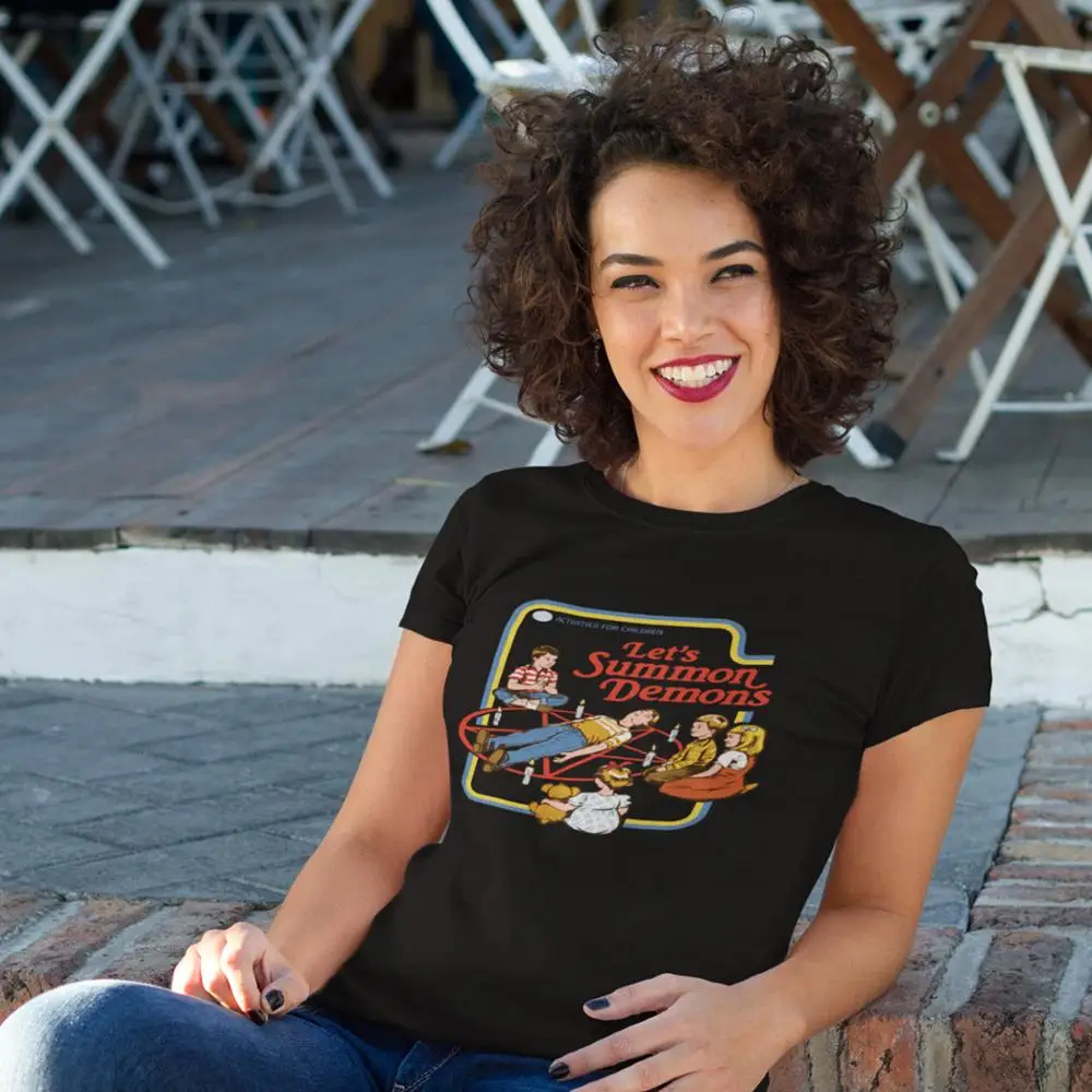 Books T-Shirt Let S Summon Demons T Shirt 100 Cotton Black Women tshirt Short-Sleeve Kawaii O Neck Graphic Ladies Tee Shirt
Books T-Shirt Let S Summon Demons T Shirt 100 Cotton Black Women tshirt Short-Sleeve Kawaii O Neck Graphic Ladies Tee Shirt