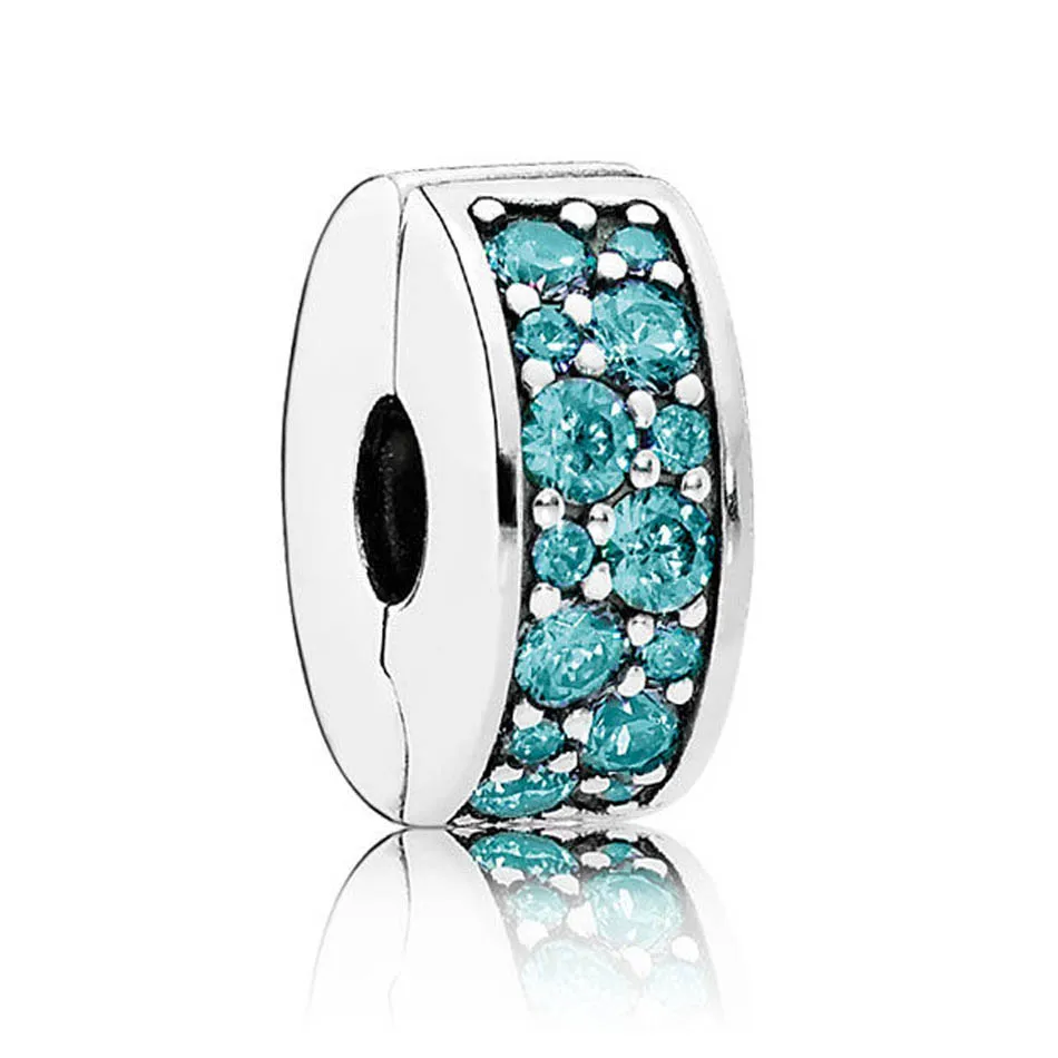 S925 Silver DIY Jewelry Shining Elegance Clips Stoppers Charm fit Pandora Bracelet Bangle Teal CZ
S925 Silver DIY Jewelry Shining Elegance Clips Stoppers Charm fit Pandora Bracelet Bangle Teal CZ