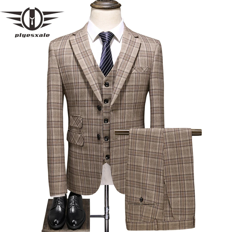 Wedding Suit For Men 2019 Slim Fit Gentlemen Costume Homme Mariage 5XL Striped Plaid Designer Mens Formal Business Suits Q705
Wedding Suit For Men 2019 Slim Fit Gentlemen Costume Homme Mariage 5XL Striped Plaid Designer Mens Formal Business Suits Q705