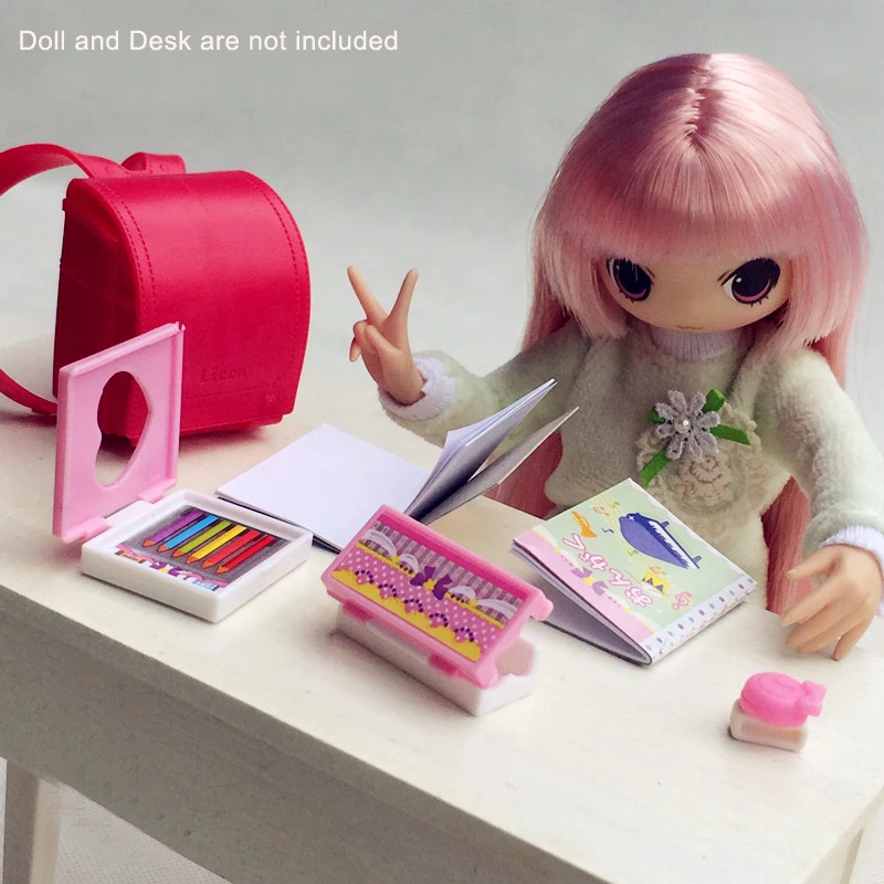 1 Set School Satchel Doll Bag Accessories for Blyth, Barbie, 1/8 BJD Dollhouse Best Gift Toy for Girl Doll Furniture Book
1 Set School Satchel Doll Bag Accessories for Blyth, Barbie, 1/8 BJD Dollhouse Best Gift Toy for Girl Doll Furniture Book