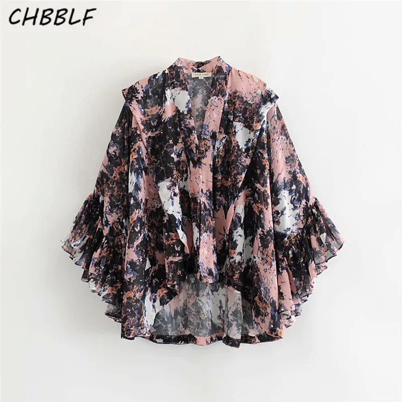 CHBBLF women print tops flare sleeve female casual blouses retro loose summer chic shirts blusas WDD87136
CHBBLF women print tops flare sleeve female casual blouses retro loose summer chic shirts blusas WDD87136