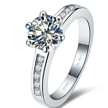 Top Brand 1CT Round Certified Moissanites Wedding Ring Pure White Gold 14Karat Romantic Fine Jewelry Gift For Girl
Top Brand 1CT Round Certified Moissanites Wedding Ring Pure White Gold 14Karat Romantic Fine Jewelry Gift For Girl