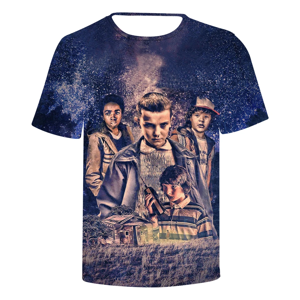 New Stranger Things T-shirt Funny Anime 3D printing T shirt Short Sleeve popular TV shows ordinary Tops 2018 Summer Shirt Men
New Stranger Things T-shirt Funny Anime 3D printing T shirt Short Sleeve popular TV shows ordinary Tops 2018 Summer Shirt Men