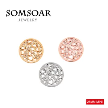 Somsoar jewelry 25MM Mini Corazon Met Crystals Hearts All Over Coin Disc Small for My Coin Holder Frame Pendant 10pcs/lot
Somsoar jewelry 25MM Mini Corazon Met Crystals Hearts All Over Coin Disc Small for My Coin Holder Frame Pendant 10pcs/lot