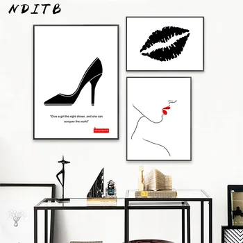 NDITB Minimalist Black Lips Fashion Canvas Poster Wall Art Print Painting Nordic Style Decorative Pictures Girls Ling Room Decor
NDITB Minimalist Black Lips Fashion Canvas Poster Wall Art Print Painting Nordic Style Decorative Pictures Girls Ling Room Decor