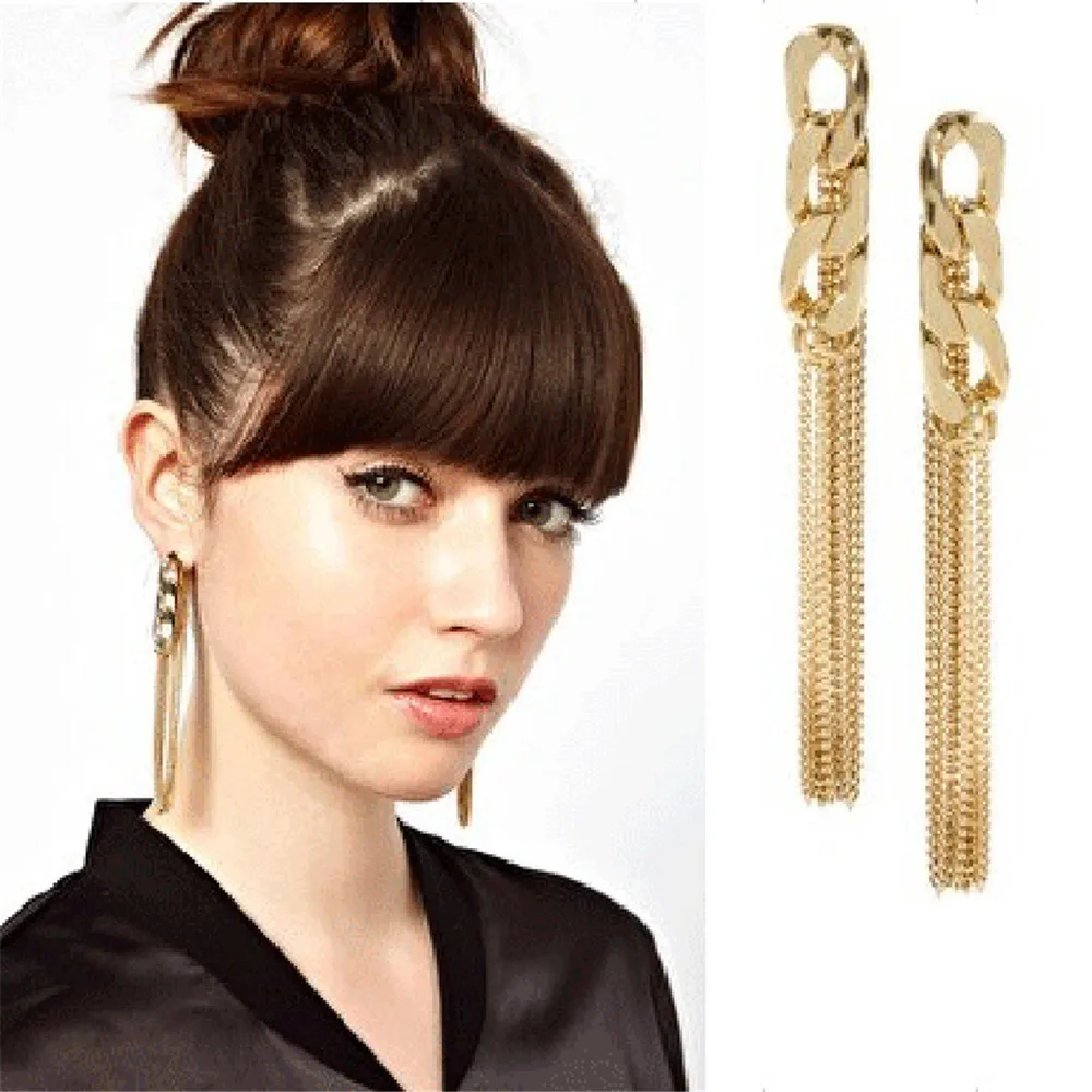 SexeMara New Fashion Charm Chain Tassel Golden Silver Plated Dangle Hanging Long Drop Earrings For Women Jewelry Brincos Bijoux
SexeMara New Fashion Charm Chain Tassel Golden Silver Plated Dangle Hanging Long Drop Earrings For Women Jewelry Brincos Bijoux