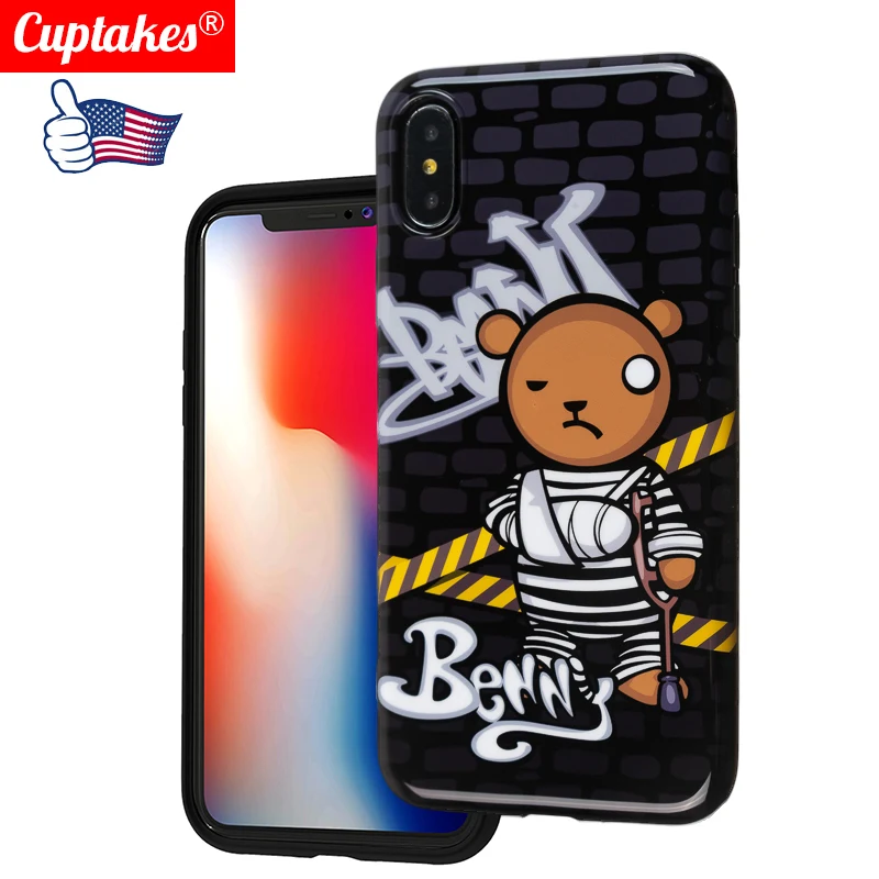 Роскошный фирменный глянцевый мягкий силикон imd чехол для iPhone 7 8 Plus X 10 XS Max XR 6 6S