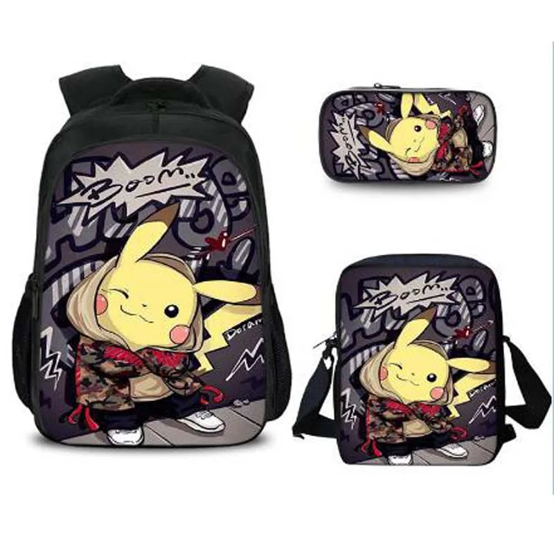3 PiecePokemon Backpack Anime Pikachu Team Valor Mystic Instinct Women Men Boys Girls Kids Teenager Toddler School Bags Mochila
3 PiecePokemon Backpack Anime Pikachu Team Valor Mystic Instinct Women Men Boys Girls Kids Teenager Toddler School Bags Mochila