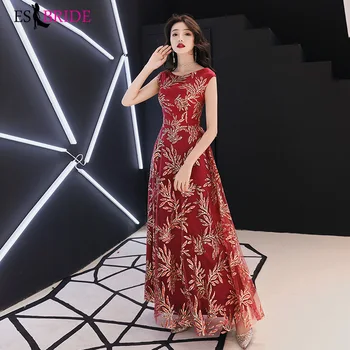 Fashion Prom Dresses Red Formal Evening Dress Gold Printing Party Dress for Women Elegant 2019 Vestidos Evening Dresses ES1561
Fashion Prom Dresses Red Formal Evening Dress Gold Printing Party Dress for Women Elegant 2019 Vestidos Evening Dresses ES1561