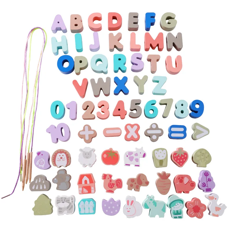 New Baby DIY Toy Cartoon Fruit Animal Digital letters Stringing Threading Wooden beads toy Monterssori Educational for Children
New Baby DIY Toy Cartoon Fruit Animal Digital letters Stringing Threading Wooden beads toy Monterssori Educational for Children