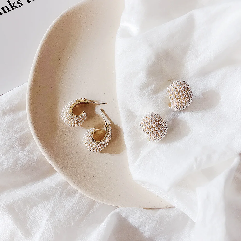 2019 Vintage Japan Korean Style Elegant Circle Stud Earrings Half Arc Full Simulated Pearl Beads Pendientes Jewelry Girl Gifts
2019 Vintage Japan Korean Style Elegant Circle Stud Earrings Half Arc Full Simulated Pearl Beads Pendientes Jewelry Girl Gifts