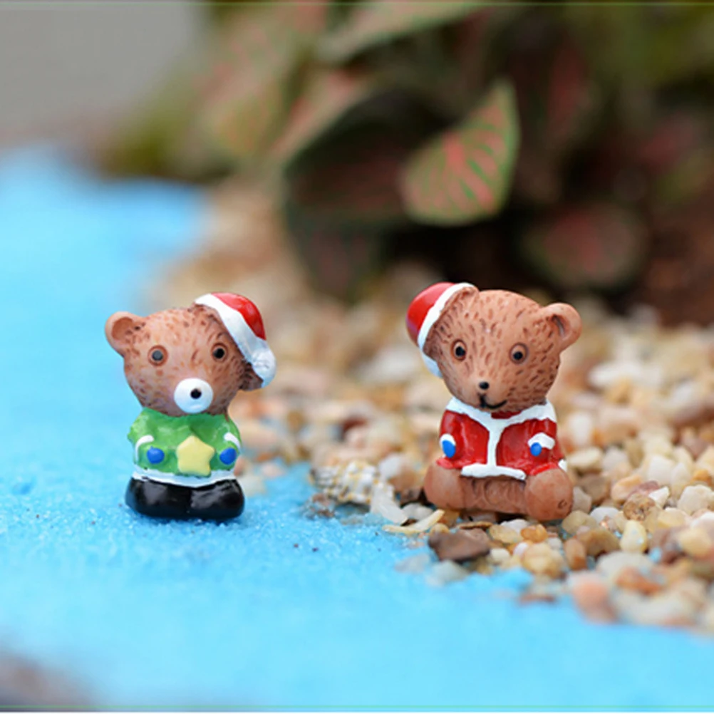 5 шт. мини миниатюрные рождественские фигурки с изображением пейзажа