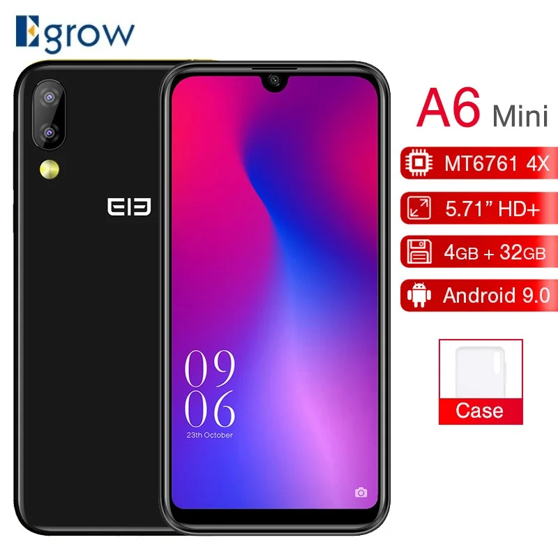 Elephone A6 Mini 4GB 64GB Quad Core Android 9.0 Mobile Phone MT6761 5.71 Inch HD+ 3180mAh 4G Waterdrop Screen Face ID Smartphone
Elephone A6 Mini 4GB 64GB Quad Core Android 9.0 Mobile Phone MT6761 5.71 Inch HD+ 3180mAh 4G Waterdrop Screen Face ID Smartphone