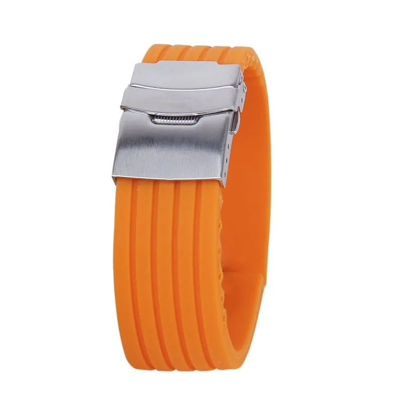 18-24mm Waterproof Silicone Rubber Chic Wrist Watch Strap Band Deployment Buckle
18-24mm Waterproof Silicone Rubber Chic Wrist Watch Strap Band Deployment Buckle