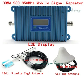 LCD display GSM CDMA 980 850Mhz Signal Booster Repeater Amplifier Coverage 1000 Sqm+9 Units Yagi Antenna +Ceiling Antenna
LCD display GSM CDMA 980 850Mhz Signal Booster Repeater Amplifier Coverage 1000 Sqm+9 Units Yagi Antenna +Ceiling Antenna