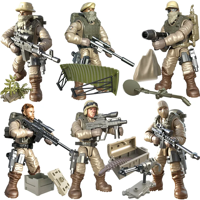 Military Building Block City Police Army Force Jungle Soldiers Action Figures Sets Modern Weapon Gun Bricks Toys for Boys
Military Building Block City Police Army Force Jungle Soldiers Action Figures Sets Modern Weapon Gun Bricks Toys for Boys