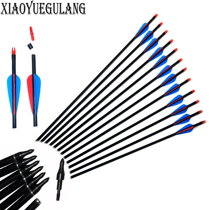 30 inches Blue and Red Fiberglass Arrow with Replaceable Arrowhead Spine 500 for Recurve/ Compound Bows Hunting Arrows Archery
30 inches Blue and Red Fiberglass Arrow with Replaceable Arrowhead Spine 500 for Recurve/ Compound Bows Hunting Arrows Archery