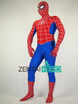 

Free Shipping DHL Amazing Spider-Man Costume Classic Movie Halloween Spandex Spiderman Superhero Costume fullbody zentai suit