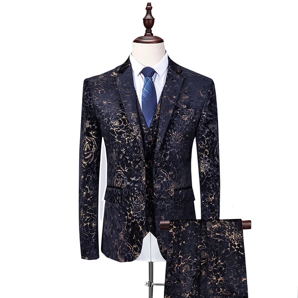 Men Print Tuxedo Suit Set Slim Fit Size M-6XL Mens Wedding bridegroom Prom Suits with Pants Male 3 Piece Suit Jacket Vest Pants
Men Print Tuxedo Suit Set Slim Fit Size M-6XL Mens Wedding bridegroom Prom Suits with Pants Male 3 Piece Suit Jacket Vest Pants