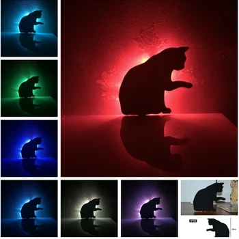 Novelty LED Wall Lamp Night Light Cute Cat Shadow Projection Bedroom Decorative lamps Warm Light Sensor or Controller Multicolor
Novelty LED Wall Lamp Night Light Cute Cat Shadow Projection Bedroom Decorative lamps Warm Light Sensor or Controller Multicolor