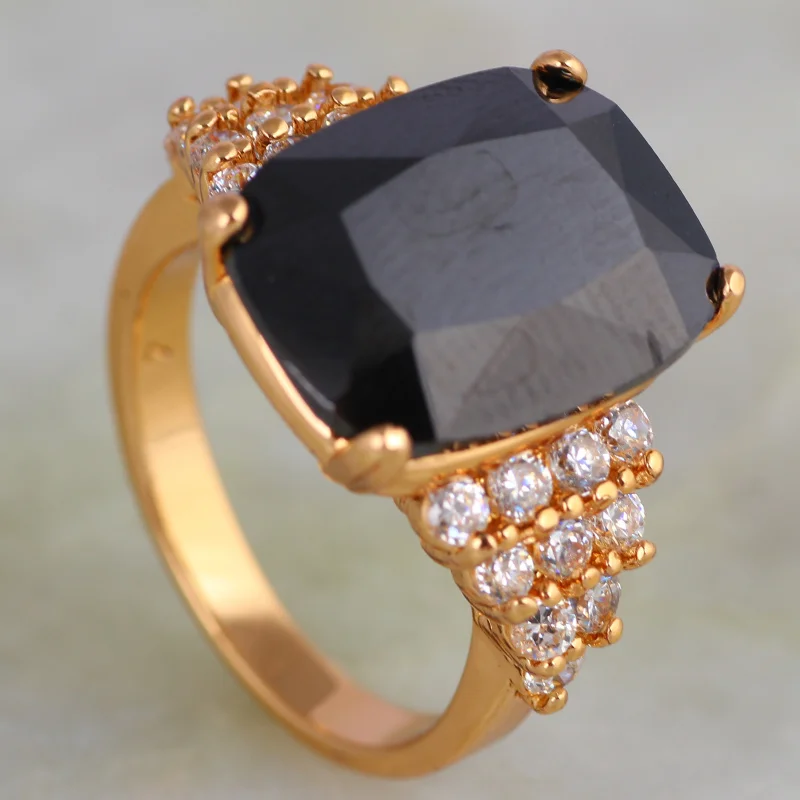 Fashion New Jewelry Accessories Black Cubic Zirconia CZ Cluster Yellow Gold Rings size 7 8 JR001
Fashion New Jewelry Accessories Black Cubic Zirconia CZ Cluster Yellow Gold Rings size 7 8 JR001