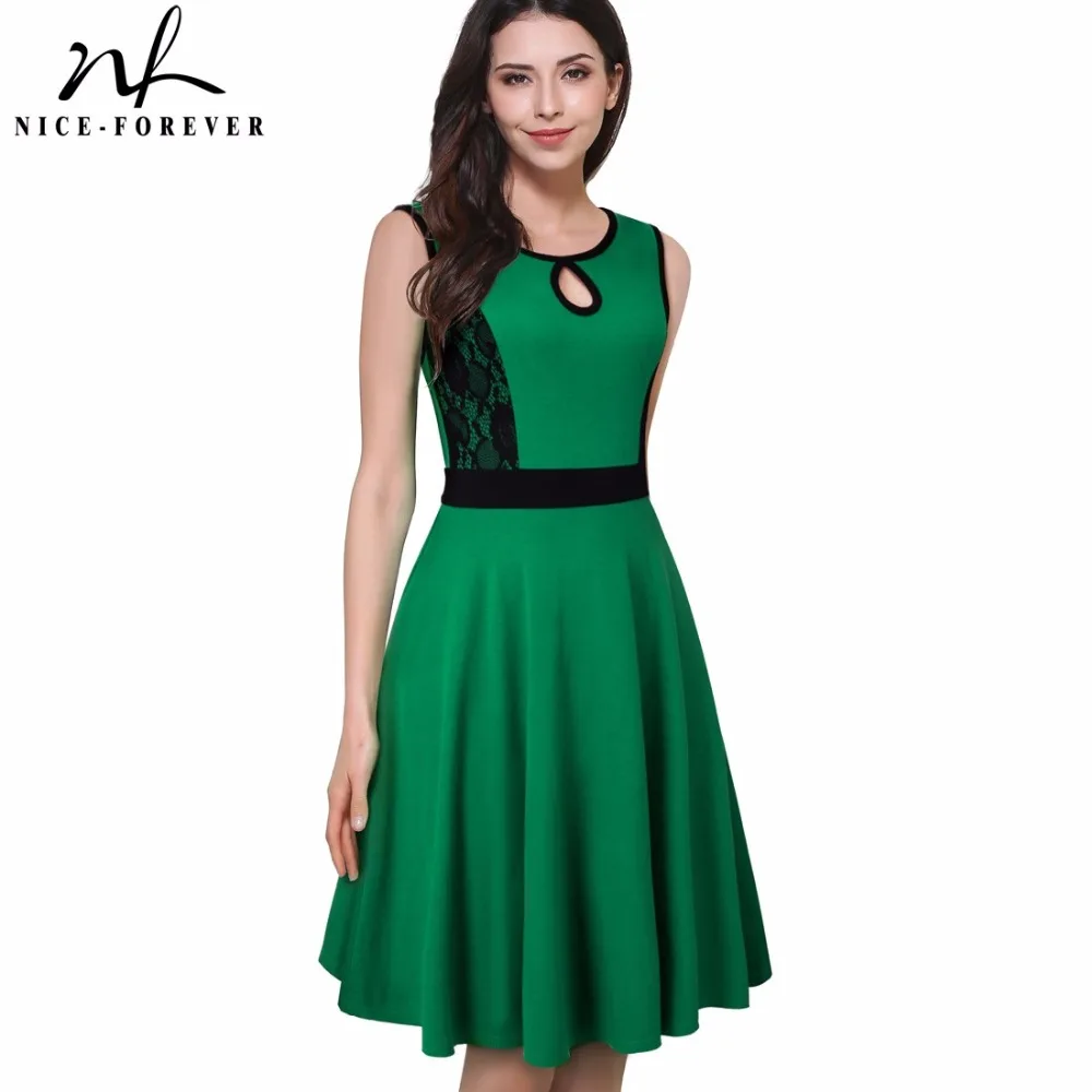 Nice-forever 2017 Summer Vintage Hollow Out O-Neck Work Lace Dress Sleeveless A-Line Formal Causal Women Swing Dress A046
Nice-forever 2017 Summer Vintage Hollow Out O-Neck Work Lace Dress Sleeveless A-Line Formal Causal Women Swing Dress A046