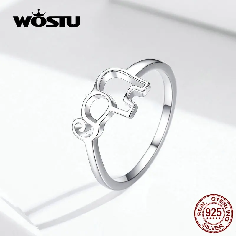 WOSTU Elephant Fashion Rings 100% Real 925 Sterling Silver Finger For Women Animal Ring Party Wedding Silver 925 Jewelry FIR540
WOSTU Elephant Fashion Rings 100% Real 925 Sterling Silver Finger For Women Animal Ring Party Wedding Silver 925 Jewelry FIR540