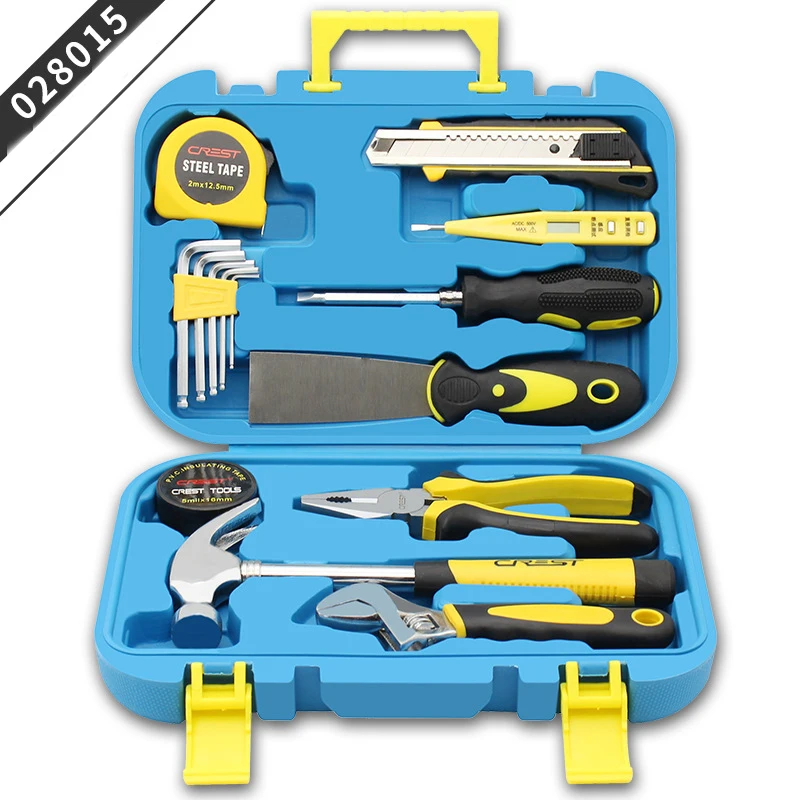 Hand Tool Set General Household Repair Hand Tool Kit with Plastic Toolbox Storage Case Wrench Screwdriver Knife
Hand Tool Set General Household Repair Hand Tool Kit with Plastic Toolbox Storage Case Wrench Screwdriver Knife