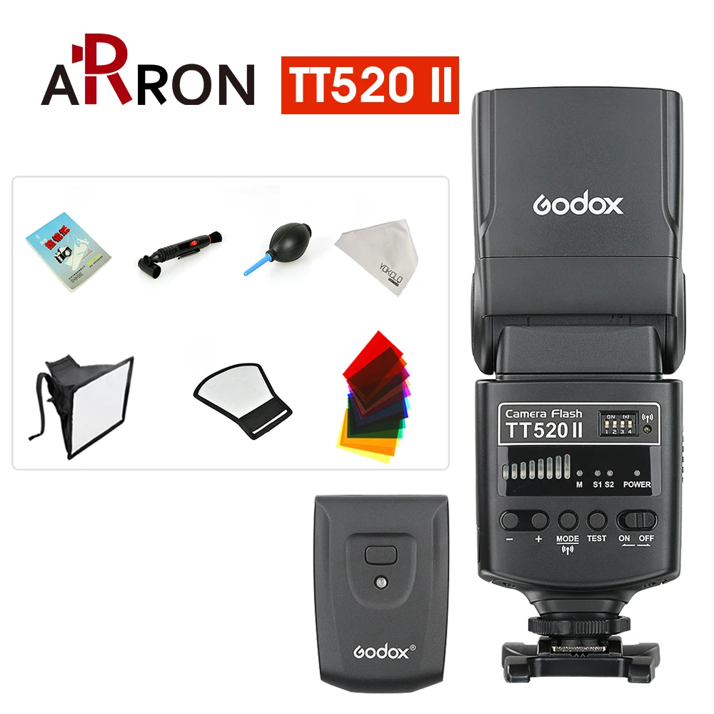 NEW Godox Thinklite Camera Flash TT520 TT520II with Build-in 433MHz Wireless Signal for Canon Nikon Pentax Olympus DSLR Cameras
NEW Godox Thinklite Camera Flash TT520 TT520II with Build-in 433MHz Wireless Signal for Canon Nikon Pentax Olympus DSLR Cameras