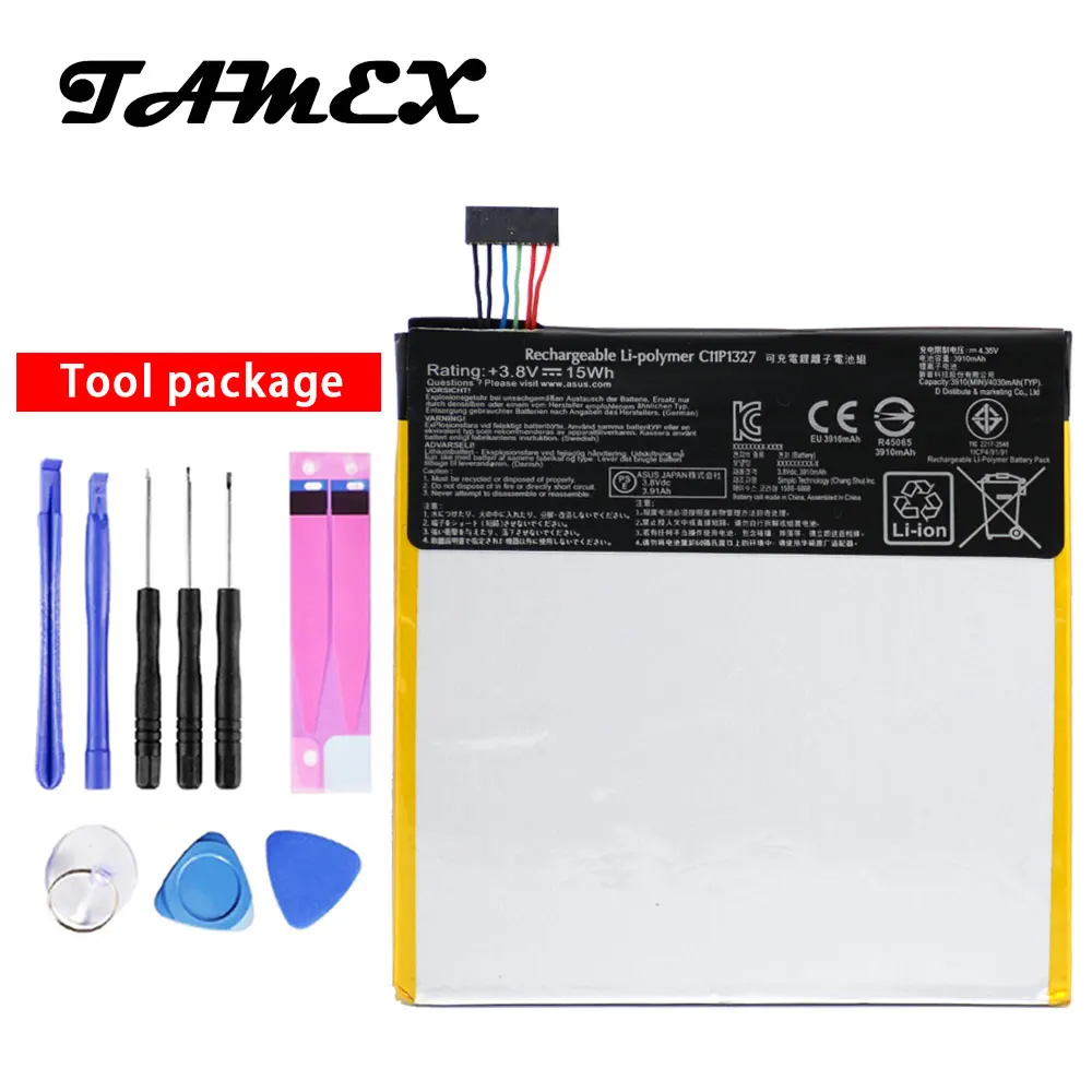 Tablet Replacement Battery C11P1327 For Asus Fonepad 7 FE170CG ME170C FE170 Fonepad7 K017 K012 3910mAh High Capacity Batteria
Tablet Replacement Battery C11P1327 For Asus Fonepad 7 FE170CG ME170C FE170 Fonepad7 K017 K012 3910mAh High Capacity Batteria
