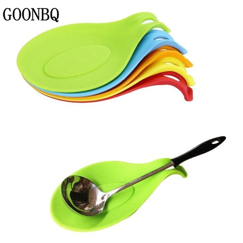 GOONBQ 1 Pc Spoon Holder Pad Silicone Spoon Insulation Mat Heat Resistant Placemat Drink Glass Coaster Spoon Pad Kitchen Tool
GOONBQ 1 Pc Spoon Holder Pad Silicone Spoon Insulation Mat Heat Resistant Placemat Drink Glass Coaster Spoon Pad Kitchen Tool