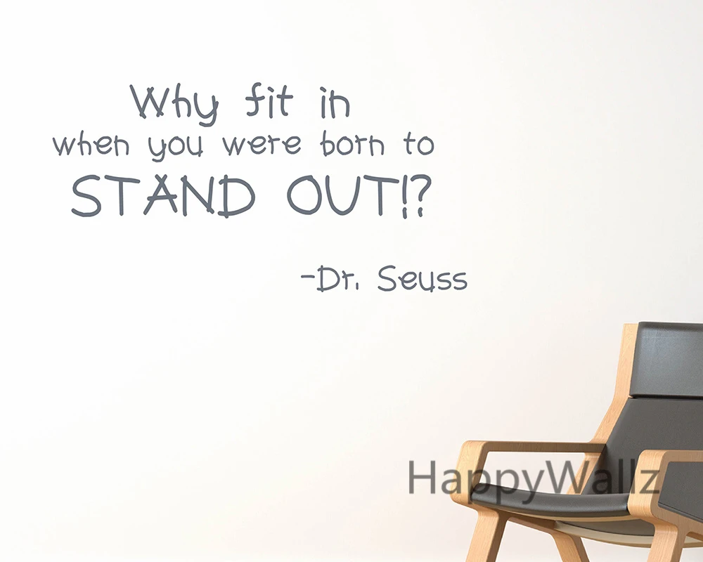 Why Fit In When You Were Born To Stand Out Motivational Quote Wall Sticker DIY Decorative Inspirational Quote Wall Decal Q90
Why Fit In When You Were Born To Stand Out Motivational Quote Wall Sticker DIY Decorative Inspirational Quote Wall Decal Q90