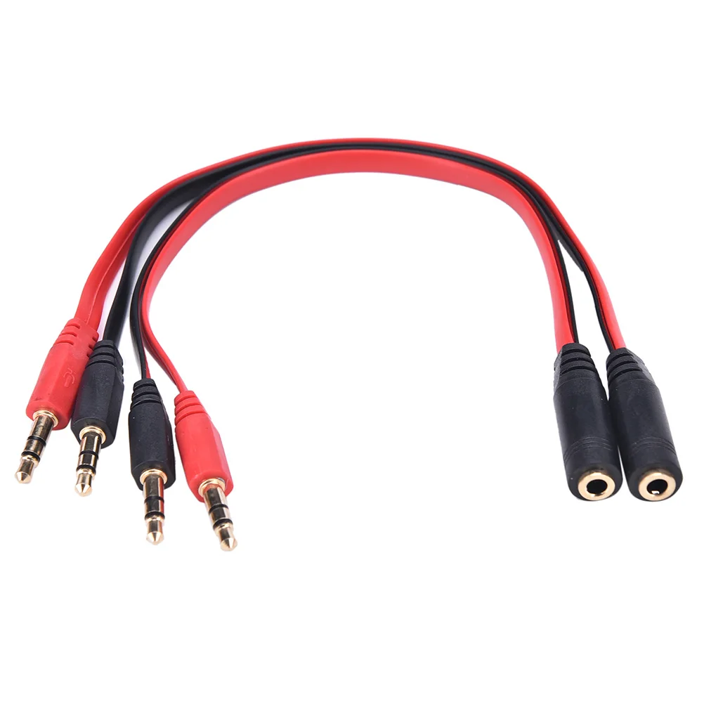 3.5mm Gold Plated Audio Mic Y Splitter Cable Headphone Adapter Female To 2 Male Cable for PC Laptop etc
3.5mm Gold Plated Audio Mic Y Splitter Cable Headphone Adapter Female To 2 Male Cable for PC Laptop etc