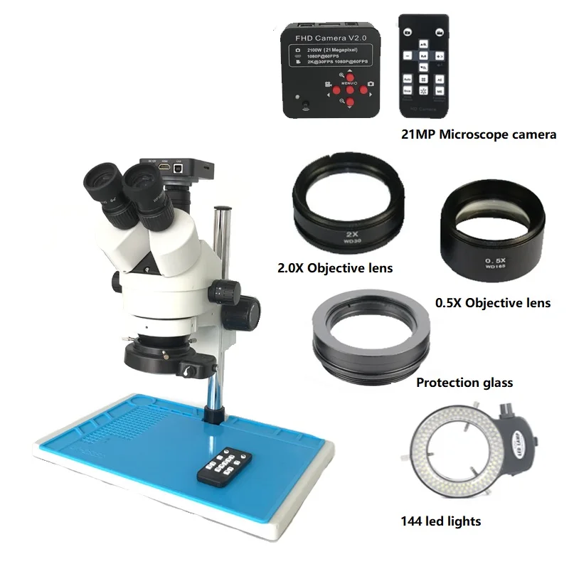 Inudstrial Trinocular microscope stereo 3.5X-90X HDMI USB TF Video 21MP Soldering Microscopio Camera 144 adjustable led lights
Inudstrial Trinocular microscope stereo 3.5X-90X HDMI USB TF Video 21MP Soldering Microscopio Camera 144 adjustable led lights