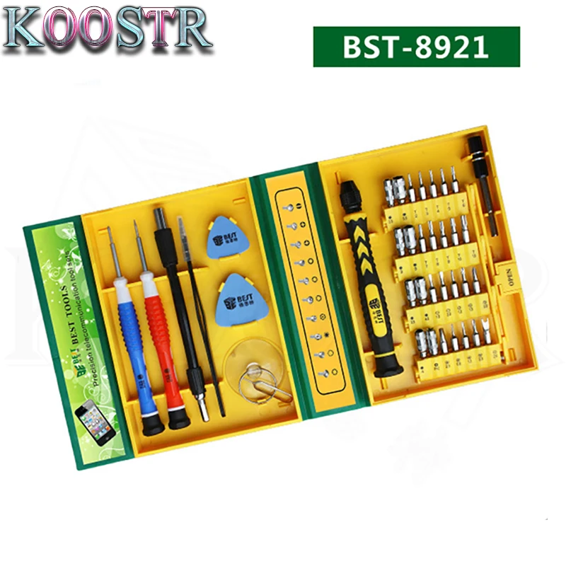 BST-8921 38 in 1 Precision Multipurpose Screwdriver Set Kit Repair For iPhone/ laptop/ smartphone/ watch with Box Case
BST-8921 38 in 1 Precision Multipurpose Screwdriver Set Kit Repair For iPhone/ laptop/ smartphone/ watch with Box Case