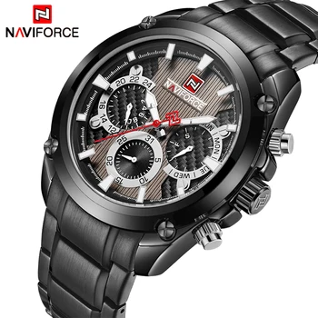 New Fashion Mens Watches Naviforce Militray Sport Quartz 24 Hour Date Clock Men Watch Full Steel Waterproof Male Wristwatches
New Fashion Mens Watches Naviforce Militray Sport Quartz 24 Hour Date Clock Men Watch Full Steel Waterproof Male Wristwatches