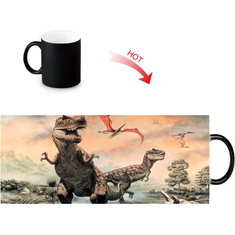 Dinosaur Print Color Change/Changing Ceramic Morph Mug Heat Sensitive Porcelain Morphing Mugs Coffee Tea Milk Cups
Dinosaur Print Color Change/Changing Ceramic Morph Mug Heat Sensitive Porcelain Morphing Mugs Coffee Tea Milk Cups