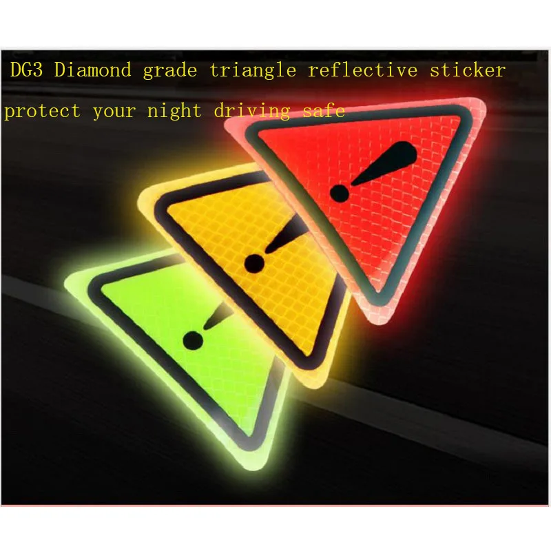 Triangle Warning Mark Reflective Safe signs Caution For 3M Car Stickers Decals Motorcycle Bike MOTO Car Body Decoration Styling
Triangle Warning Mark Reflective Safe signs Caution For 3M Car Stickers Decals Motorcycle Bike MOTO Car Body Decoration Styling
