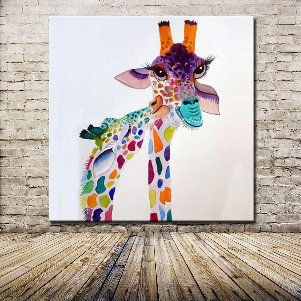 Frameless Pictures Hand Painted Cartoon Lovely Giraffe Animal Oil Painting On Canvas Wall Art Picture For Living Room Home Decor
Frameless Pictures Hand Painted Cartoon Lovely Giraffe Animal Oil Painting On Canvas Wall Art Picture For Living Room Home Decor