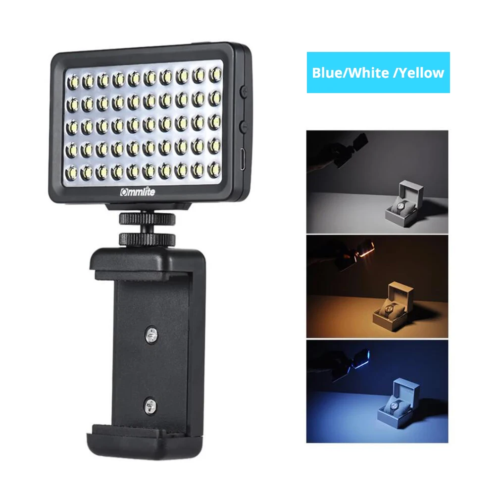 Commlite CM-L50II Multi-functional Portable Spotlight Mini 50 LED Video Light for Smartphone DSLR cameras iphone ipad Android
Commlite CM-L50II Multi-functional Portable Spotlight Mini 50 LED Video Light for Smartphone DSLR cameras iphone ipad Android
