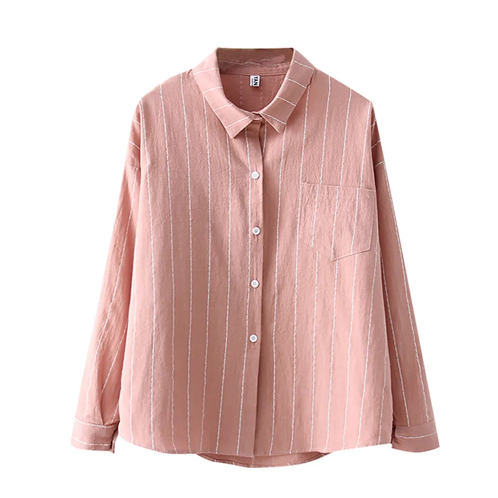 Women Fashion Long Sleeve Striped Print Korean Shirt Casual Loose Blouse Polyester Material Full Sleeve Length Hot June 4
Women Fashion Long Sleeve Striped Print Korean Shirt Casual Loose Blouse Polyester Material Full Sleeve Length Hot June 4