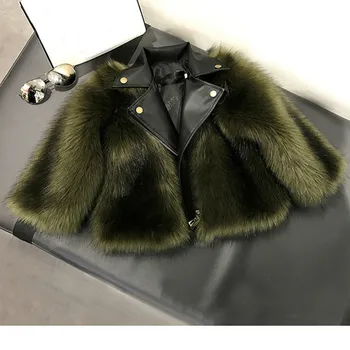 Girl fur parka Coat Jacket Imitation fox Artificial fur Grass High Quality Plush+leather Fake Two Pieces Winter Kids Clothes
Girl fur parka Coat Jacket Imitation fox Artificial fur Grass High Quality Plush+leather Fake Two Pieces Winter Kids Clothes