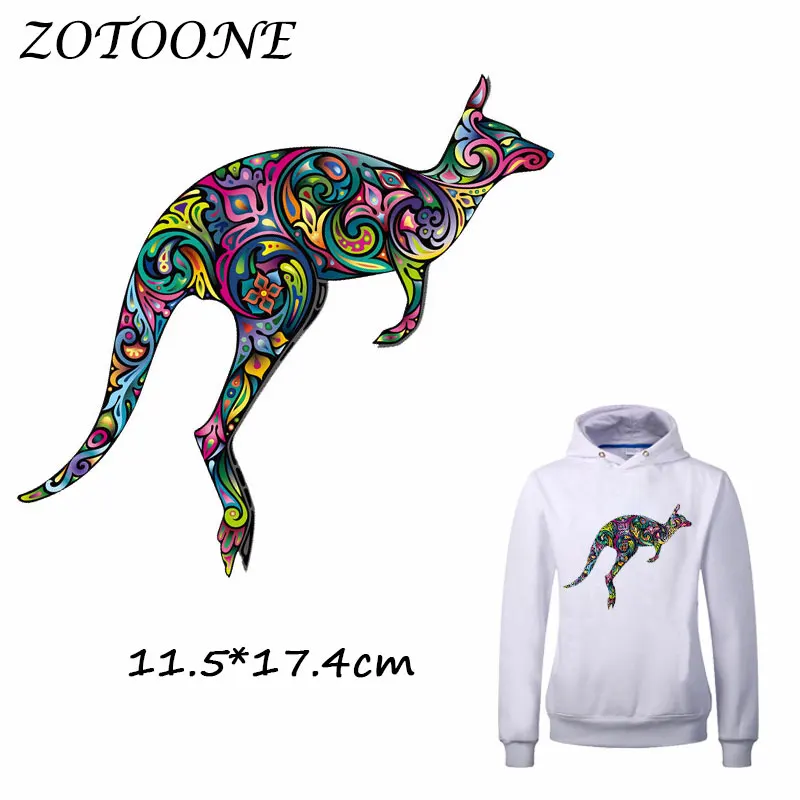 ZOTOONE Colorful Kangaroo Patch for Clothes T Shirt Ironing on Patches Stickers DIY Heat Transfer Accessory Washable Appliques C
ZOTOONE Colorful Kangaroo Patch for Clothes T Shirt Ironing on Patches Stickers DIY Heat Transfer Accessory Washable Appliques C