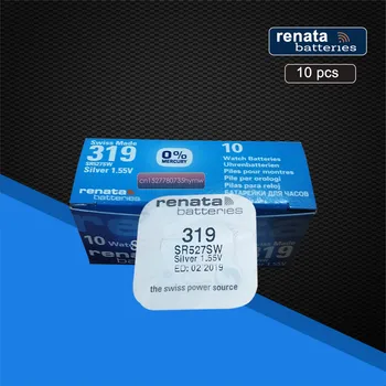 

10pack renata Silver Oxide Watch Battery 319 SR527SW 527 1.55V 100% original brand renata 319 renata 527 battery