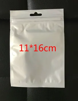 

DHL 3000Pcs/Lot 11x16cm Event White Self Seal Zipper Plastic Retail Packing Bag, Zip Lock Bag Retail Package W/Hang Hole