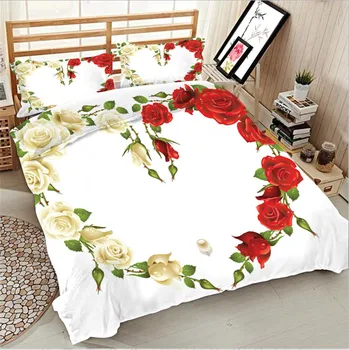 3D rose heart bedding bed sheet set bedclothes Super king duvet cover sets soft bedding set
3D rose heart bedding bed sheet set bedclothes Super king duvet cover sets soft bedding set