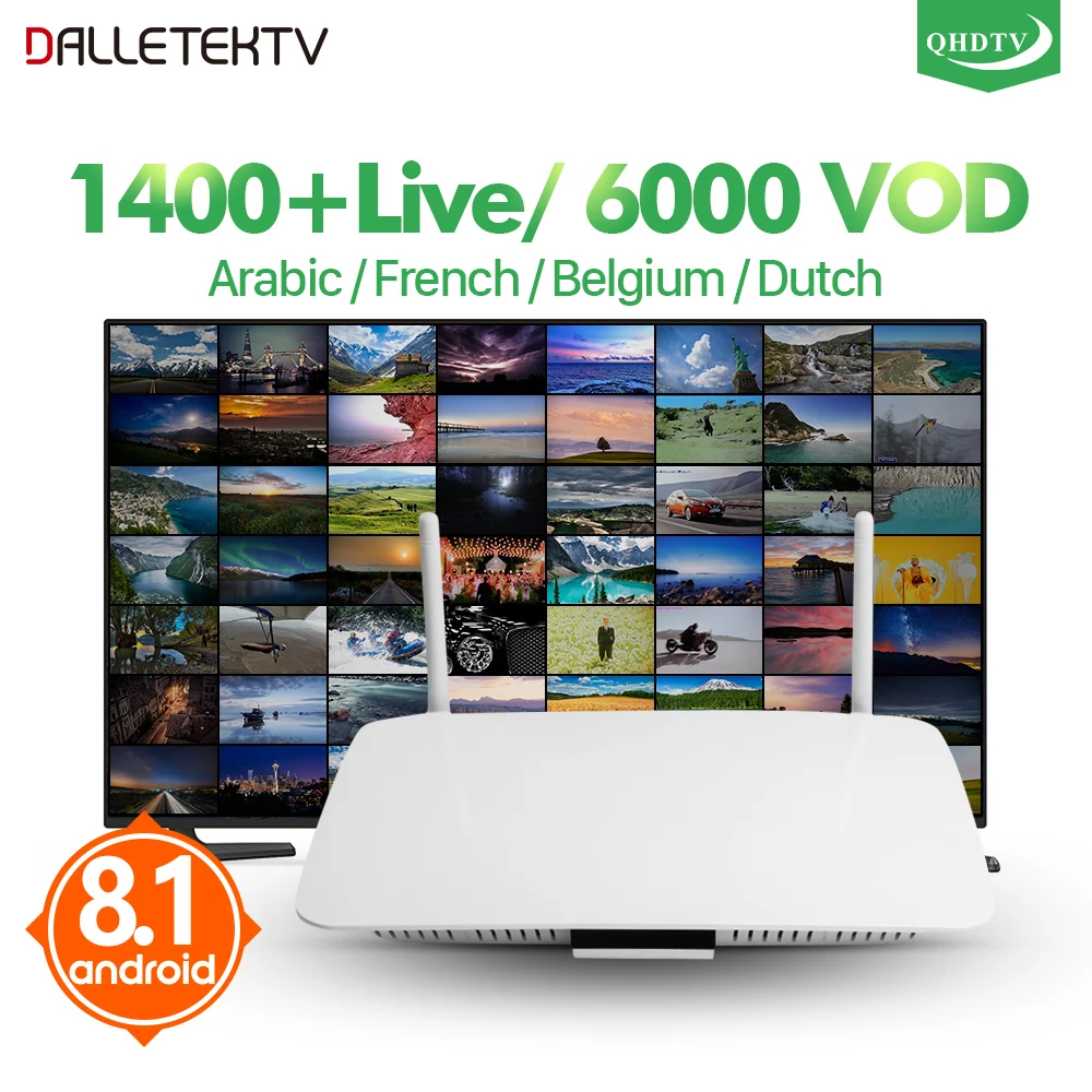 

Leadcool IPTV France Arabic Q1404 Android 8.1 TV box Quad-Core QHDTV Subscription IPTV Belgium France Arabic Netherlands IPTV